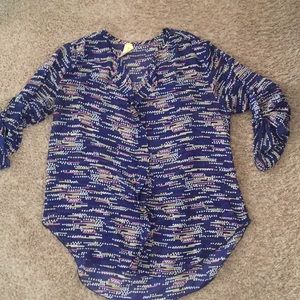 Quarter length sheer blouse